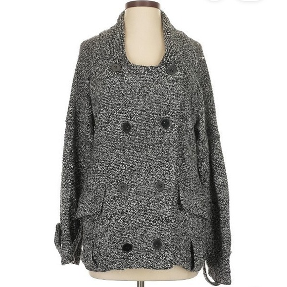 Free People Sweaters - Free People Women's Gray Knit Button Front Cardigan Sweater Jacket